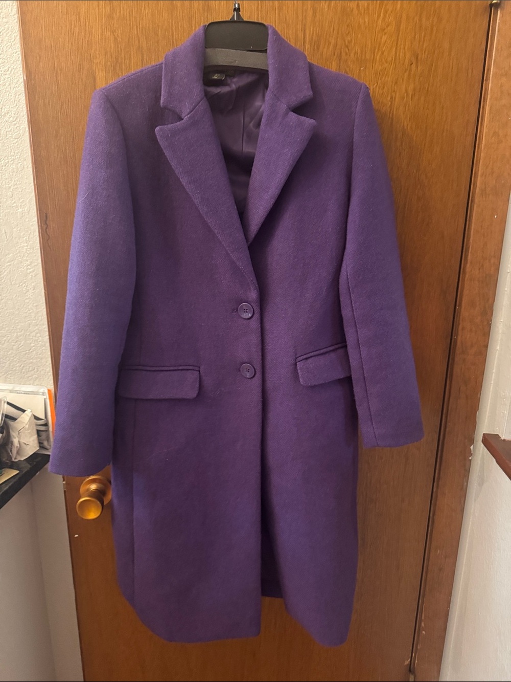House of Harlow 1960 Purple Wool Trench Coat